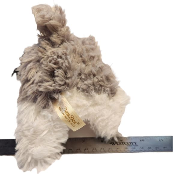 Dan Dee Husky Dog Stuffed Animal Plush with Red Ribbon with White Hearts 7" - Picture 4 of 9